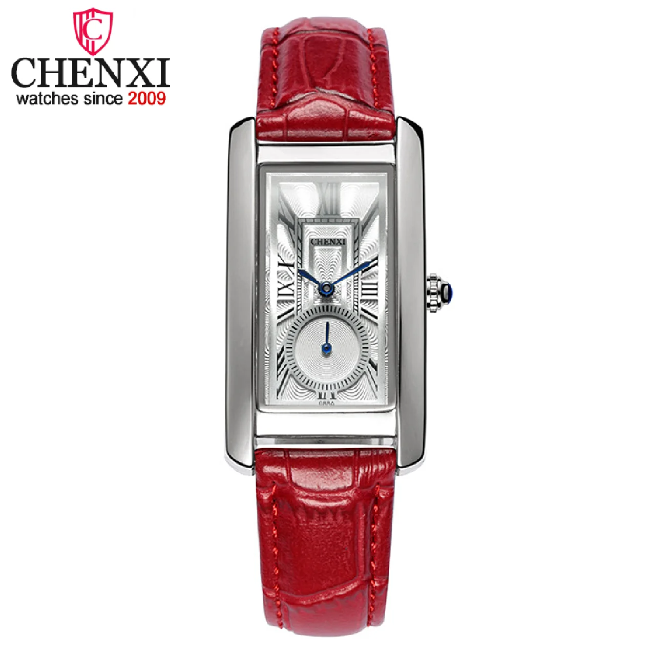 

CHENXI Women's Red Leather Watches Women Fashion Simple Luxury Brand Analog Quartz Watch Ladies Small Fresh Classic Wristwatches