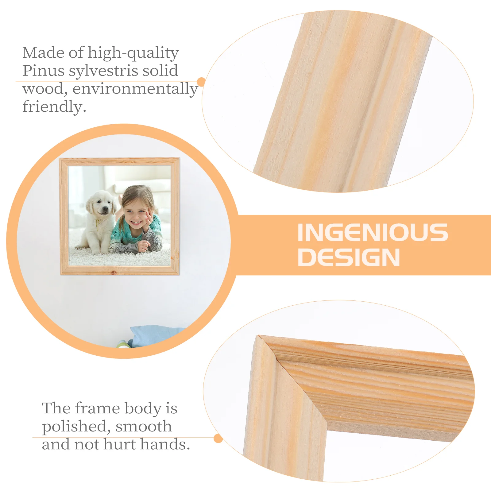 5 шт. пустая рамка из цельного дерева фото украшение деревянные рамки Pinus Sylvestris