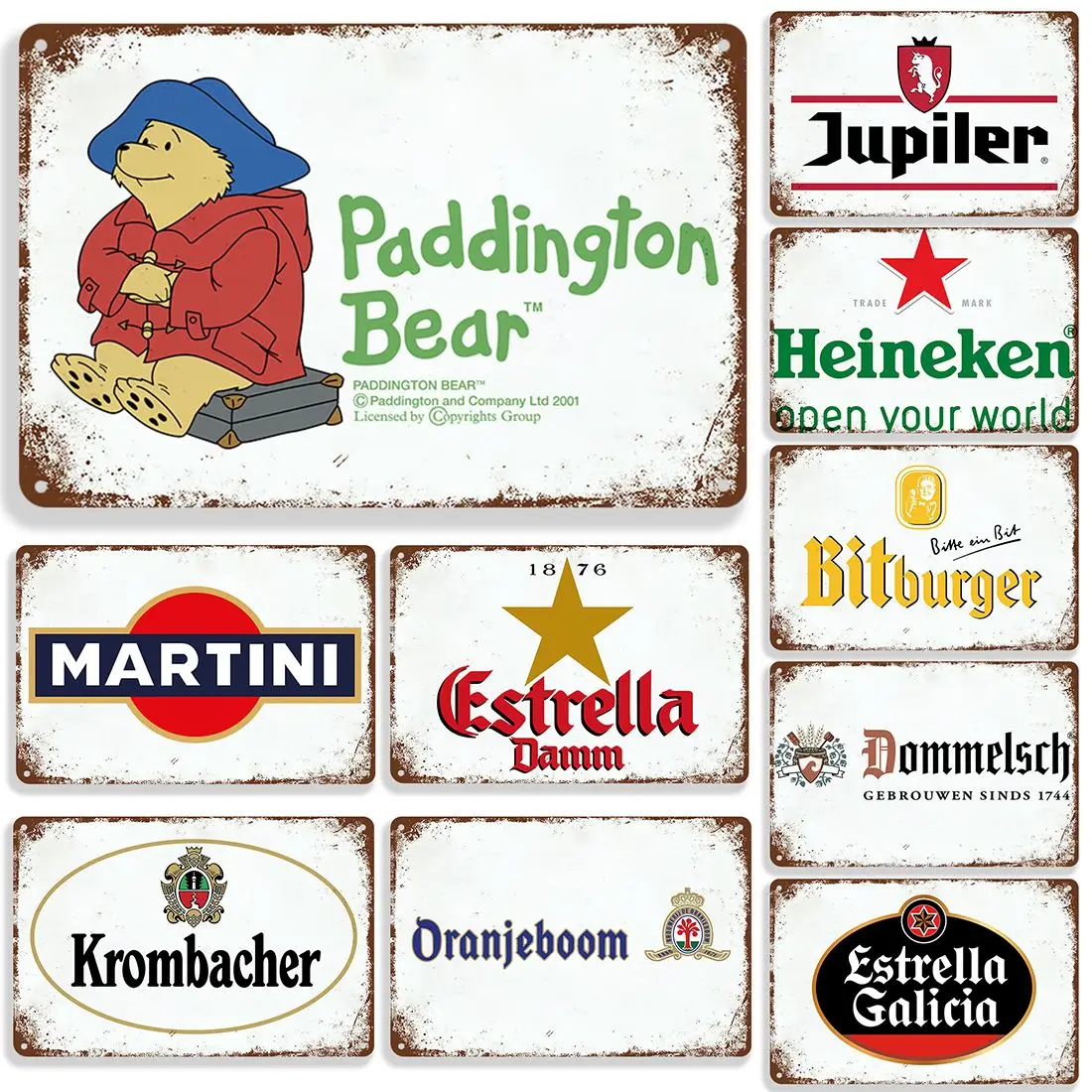 

Beer Brand Metal Poster Rusty Metal Tin Sign Wall Decoration Metal Signs Home Bar Garage Industrial Decor Vintage Metal Plaque