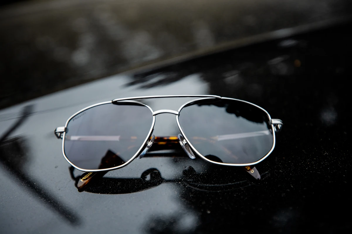 

Men's Leopard Leg Sunglasses Brown Square Lens Titanium Frame Yuppie Style outdoor sports cycling