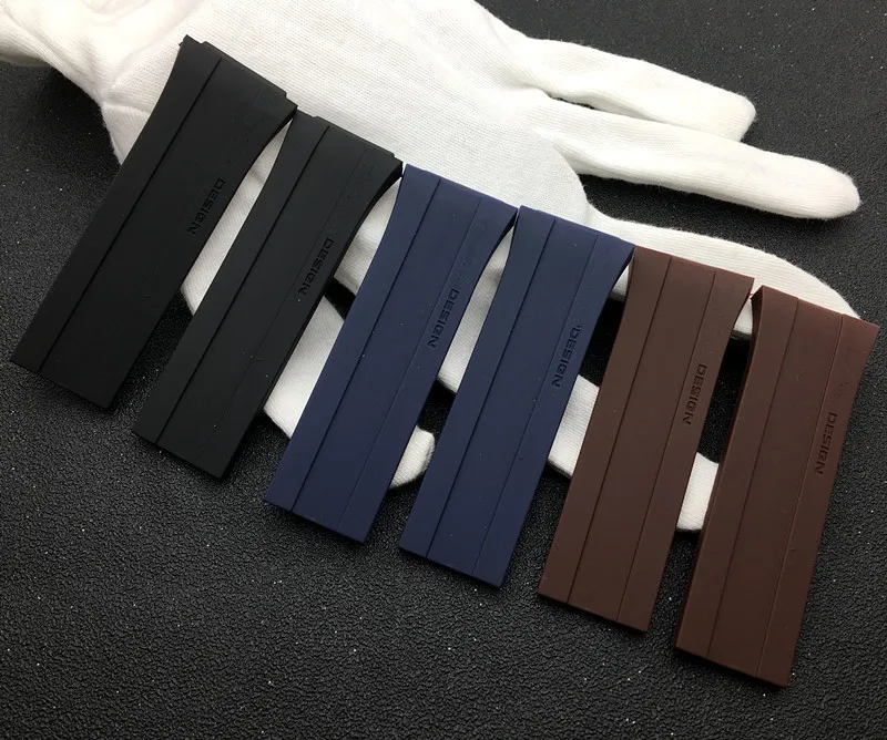 

Ремешок резиновый водонепроницаемый для porsche P6780 мужской, спортивный браслет для наручных часов, инструменты, черный синий коричневый