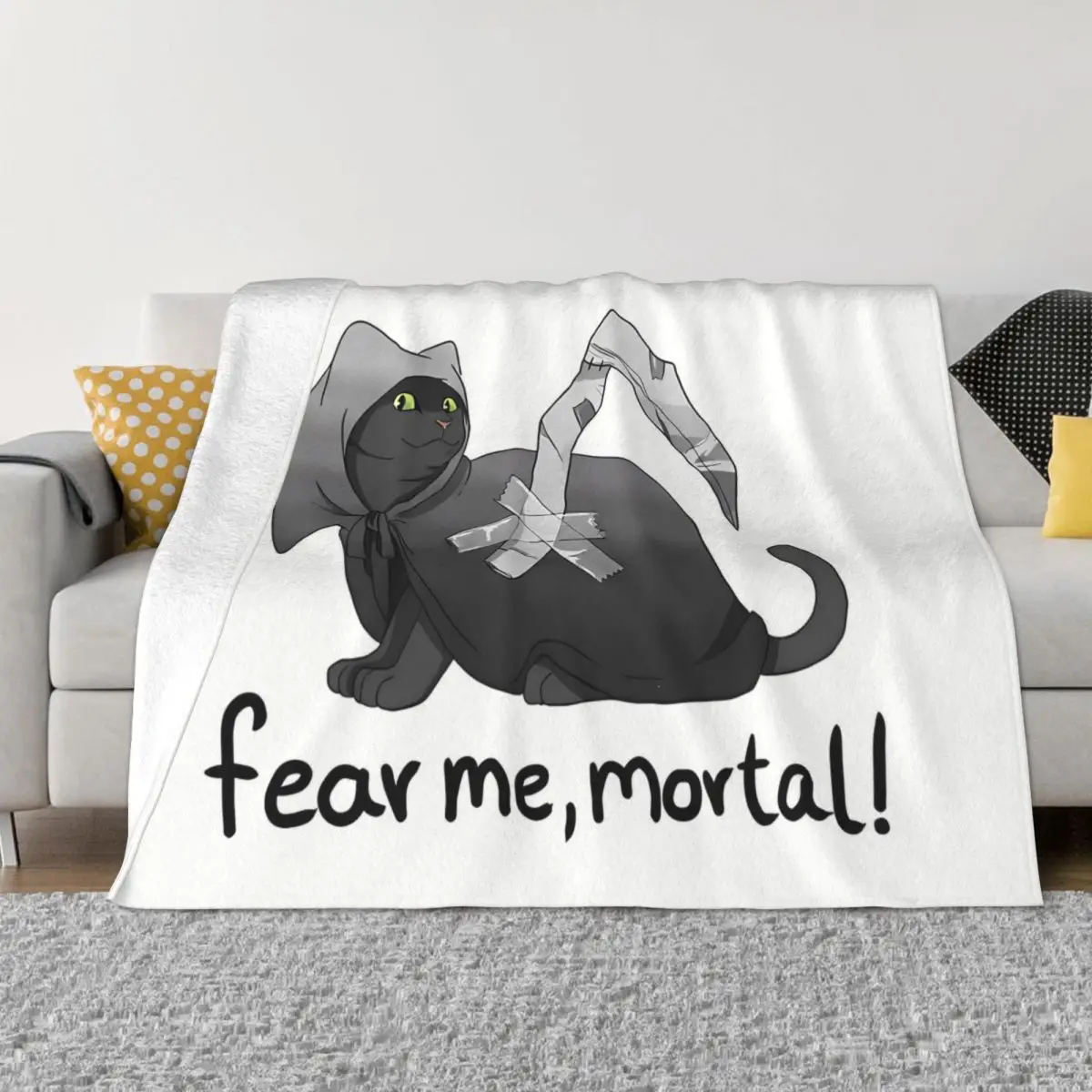 

Blanket Flannel Spring Autumn Fear Me Mortal Warm Throws For Winter Bedding