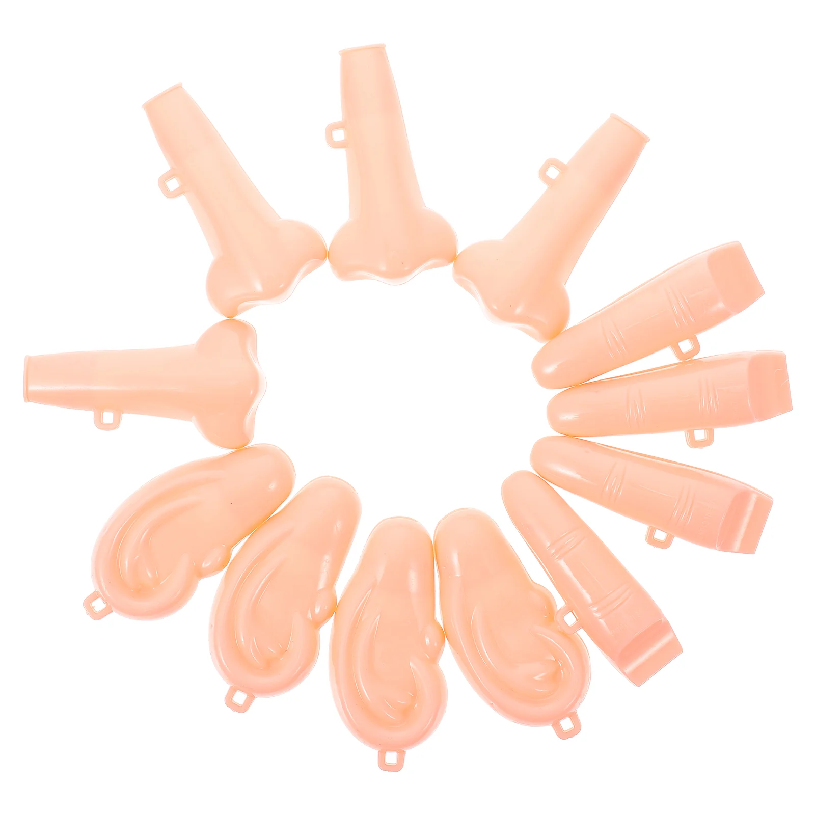 

6 Pcs Facial Features Funny Prank Toy Outdoor Kids Toys Whistle Plastic Decorative Chic Portable Tricky Realistic Nose