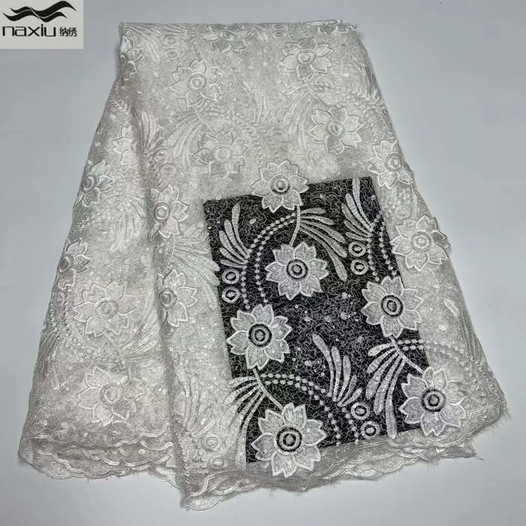 

Кружевная ткань Madison Africa, высокое качество, 2022 блесток, сетка, тюль, нигерийские Ткани, материалы для одежды, кружевная ткань, 5 ярдов