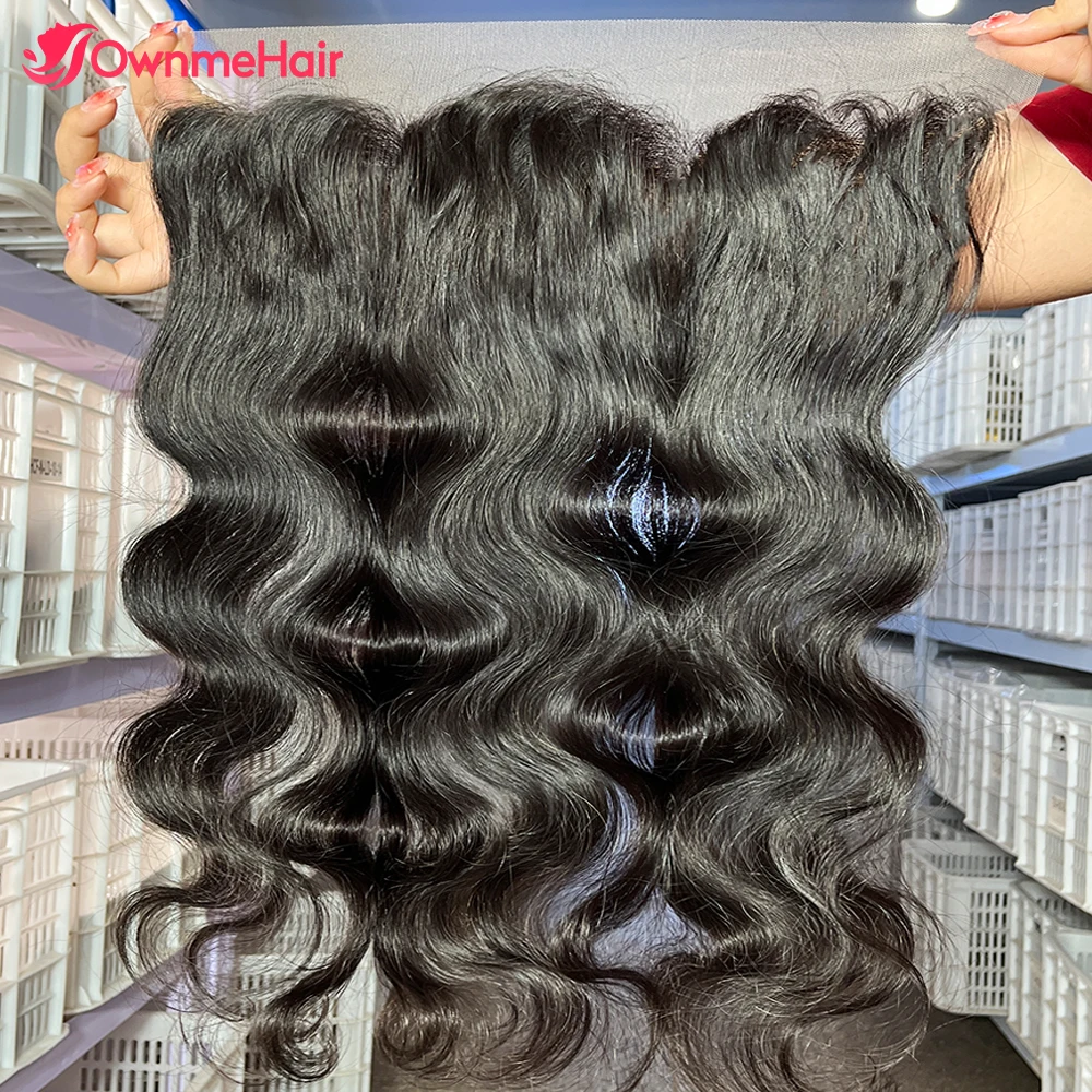 

13x4 Lace Frontal Body Wave Transparent Lace 100% Human Hair Natural Hair Line Pre Plucked Bleached Knots 4x4 Lace Closure
