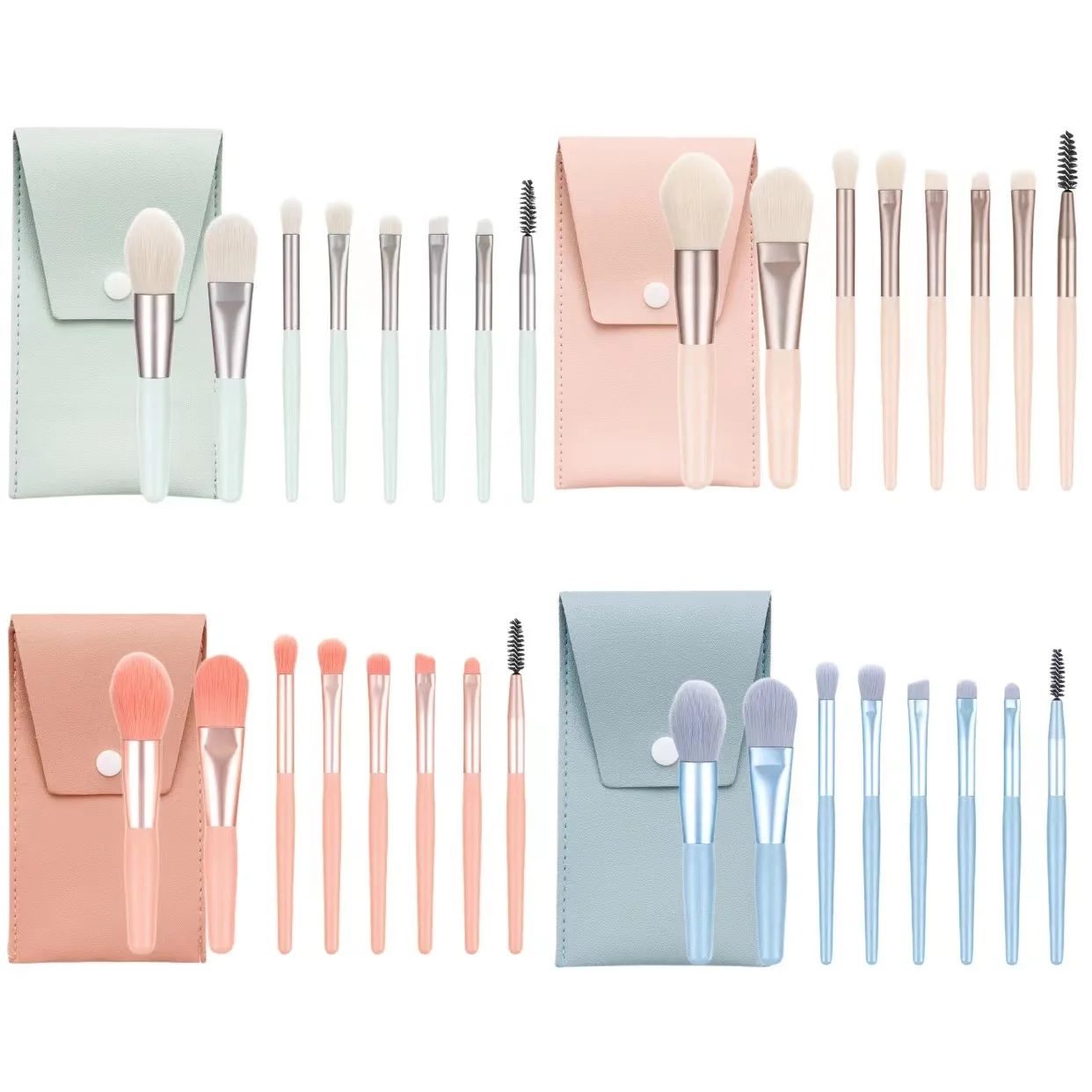 8 шт. цвет макарон кисти для макияжа пудра тональный крем консилер румяна тени век