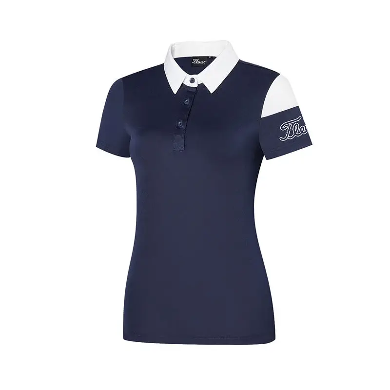 Golf Clothing Women's Short-sleeved T-shirt Outdoor Sports Breathable Quick-drying Golf Polo Shirt Slim-fit Casual Lapel Top