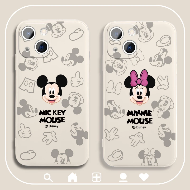 

Phone Csae Fashion Cute Mickey Mouse For iPhone 11 12 13 Pro Max 12 13 Mini X XS XR MAX 6 7 8 Plus Silicone Funda Celular Cover