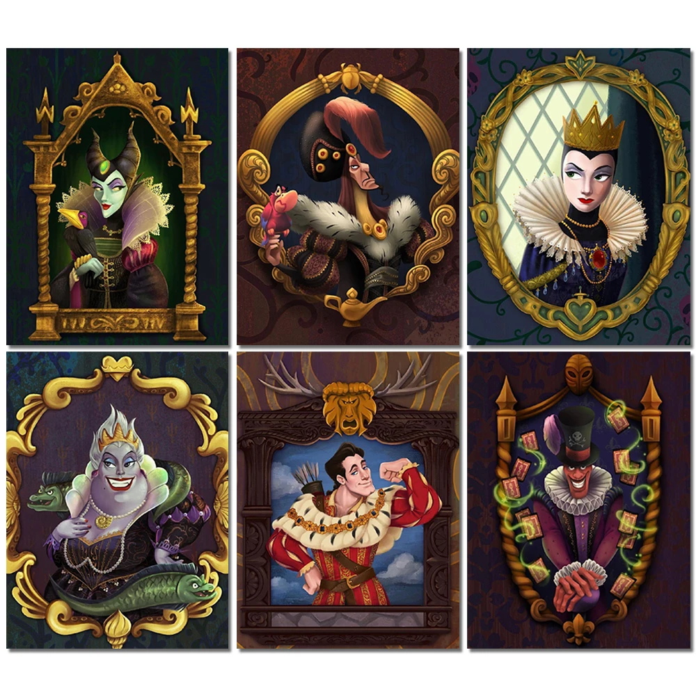 

Алмазная живопись 5D Disney, классические Мультяшные персонажи, все квадратные/круглые, для творчества, стразы, украшение для дома