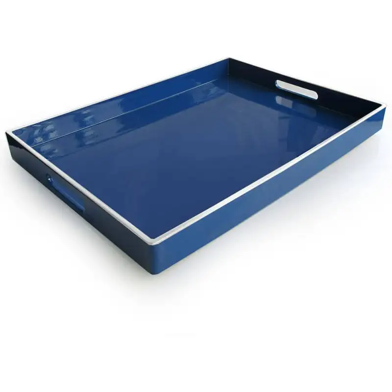 

With White Lines Rectangular Tray