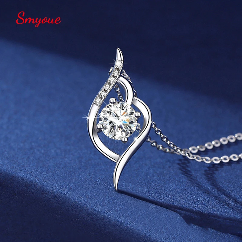 

Подвеска Smyoue женская из твердого серебра, Ювелирное Украшение в подарок на свадьбу с созданием бриллиантов, идеальной резки, S925