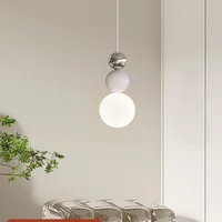 Nordic Minimalist Bedside Pendant Light Creative TV Background Wall Atmosphere Glass Lamp Modern Simple Bedroom Led Chandelier