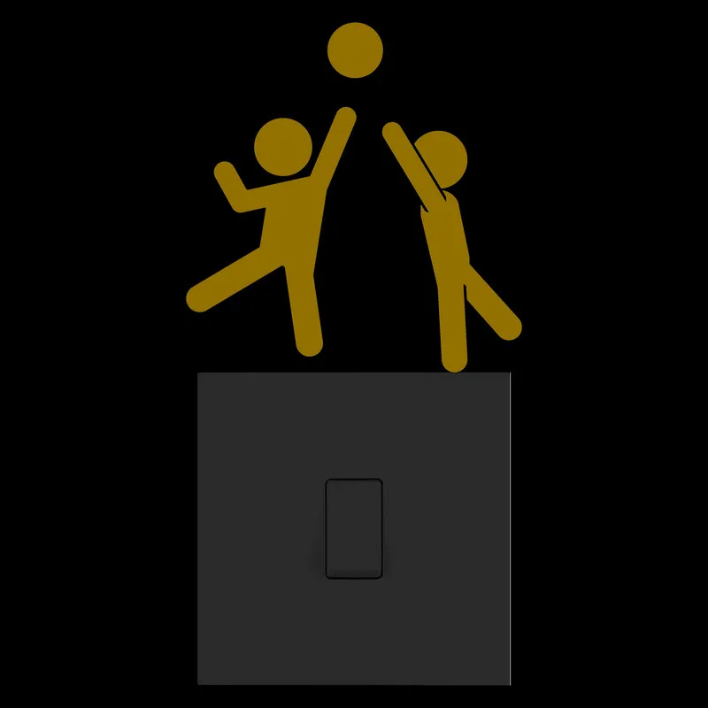 Светящаяся наклейка с изображением баскетбольного игрока настенный