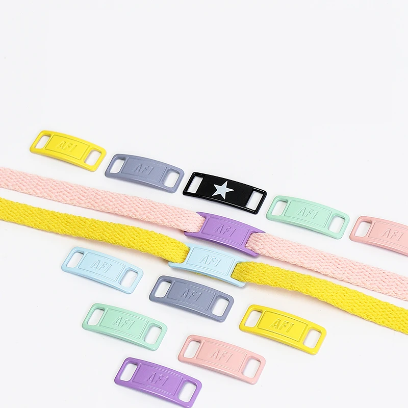 AF1 Sneaker Shoelaces Buckle Shoelace Metal Lock Shoe Laces Accessories Shoe Lace DIY Decorations Kits 2pcs/Pair New Fashion