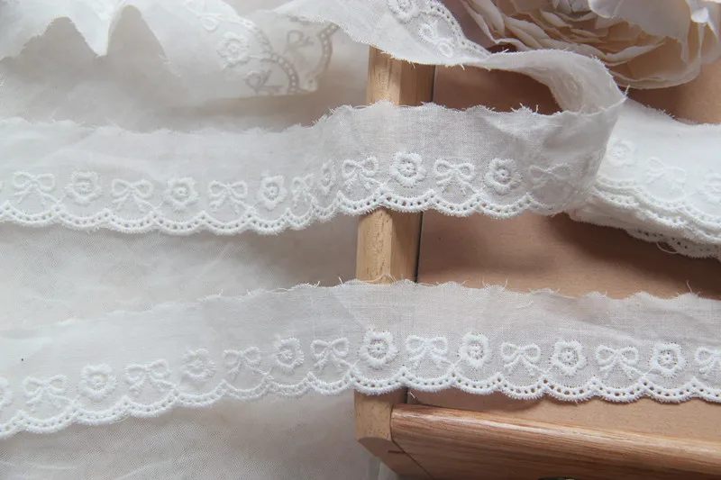 

5 ярдов/партия, кружевные аксессуары из хлопчатобумажной ткани шириной 3 см