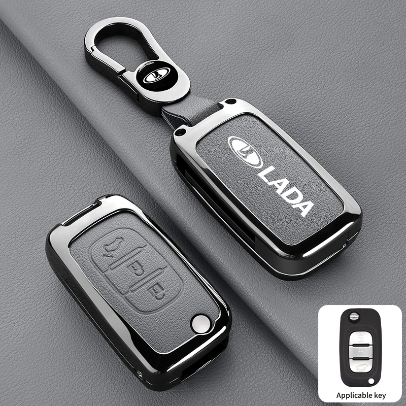 

Новый кожаный чехол для ключей из цинкового сплава для LADA Vesta Granta XRay Kalina Priora Sedan Sport для Renault Fluence Clio Megane