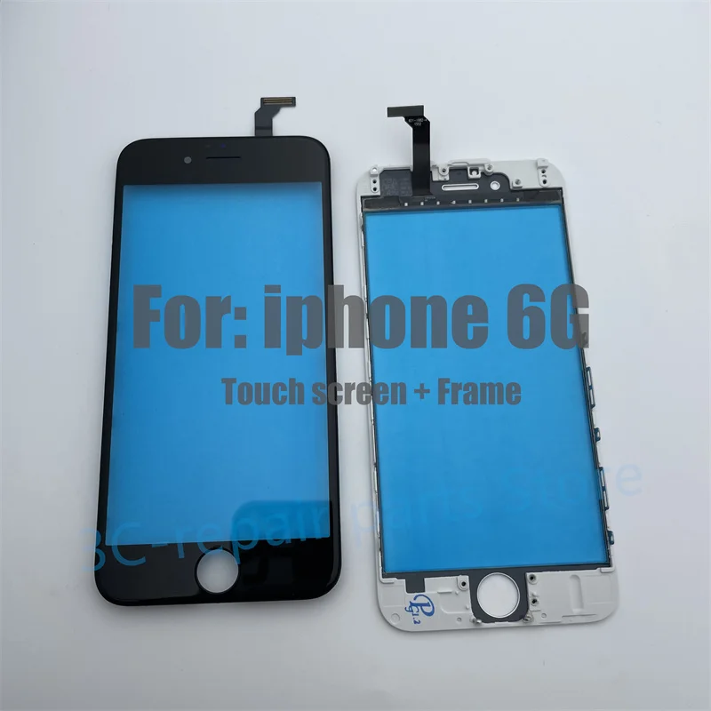 

Новый сенсорный экран + рамка для iphone 6 Дисплей стеклянный дигитайзер внешнее стекло (не ЖК) фотосенсорная панель