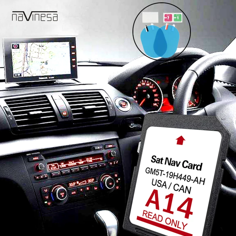 

2023 New For Ford A14-ROADS Navigation Sd Card GM5T-19H449-AH With Cover USA CAN MEX SYNC2 System Compatible Maps