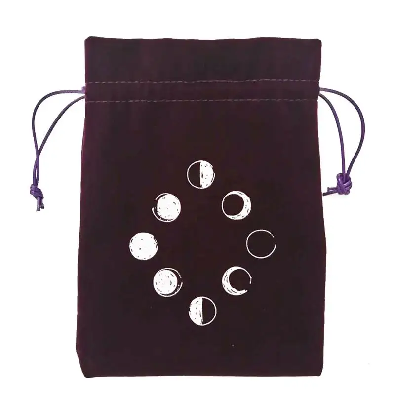 

Velvet Tarot Cards Storage Bag Flanne Pouch Soft Drawstring Bag Board Game Bag Oracle Card Divination Bag
