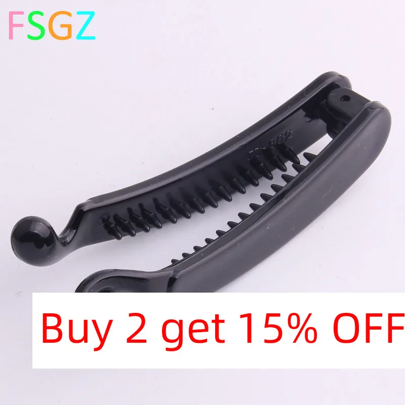 Brand French Banana Hair Clip Black Plastic Ponytail Holder Hair Pin for Lady Hairdress Beauty Tool Simple Hair Clips 2020 images - 6