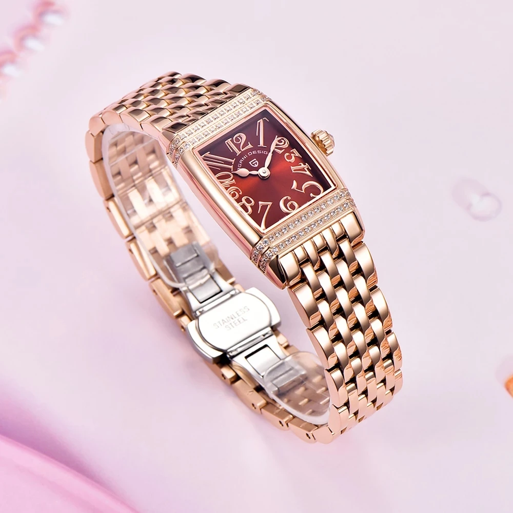 PAGANI DESIGN Luxury Brand Ladides Quartz Wristwatch Waterproof Stainless Steel Watch For Women Gift For Girl Relogio Feminino