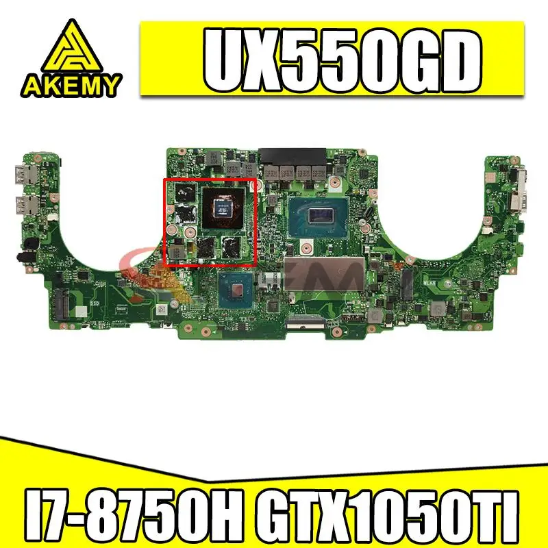 

90NB0HV0-R00023 For ASUS ZenBook Pro UX550 UX550VD UX550VE UX550VW UX550GDX laptop motherboard W/ I7-8750H /GTX1050TI/4G 8GB-RAM