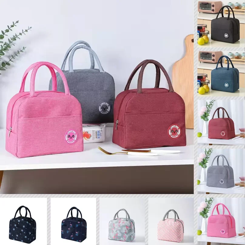 

Portable Lunch Bag Cotton Thermal for Kids Insulated Waterproof Canvas Picnic Food Storage Insulation Cool Food Storage Bag Box