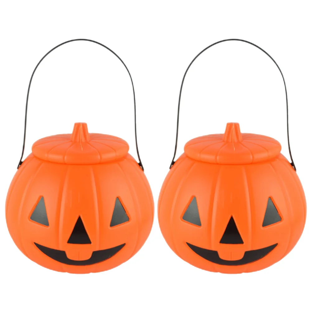 

2 Pcs Buckets Candy Container Kids Bucket Pumpkin Bucke Bucket Pumpkin Candy Pail For Party Kids Children