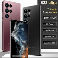 2022new s22 ultra 7 3inch smartphone android12 10core 161t unlocked 5g 6800mah cellphone dual card mobile phone global version