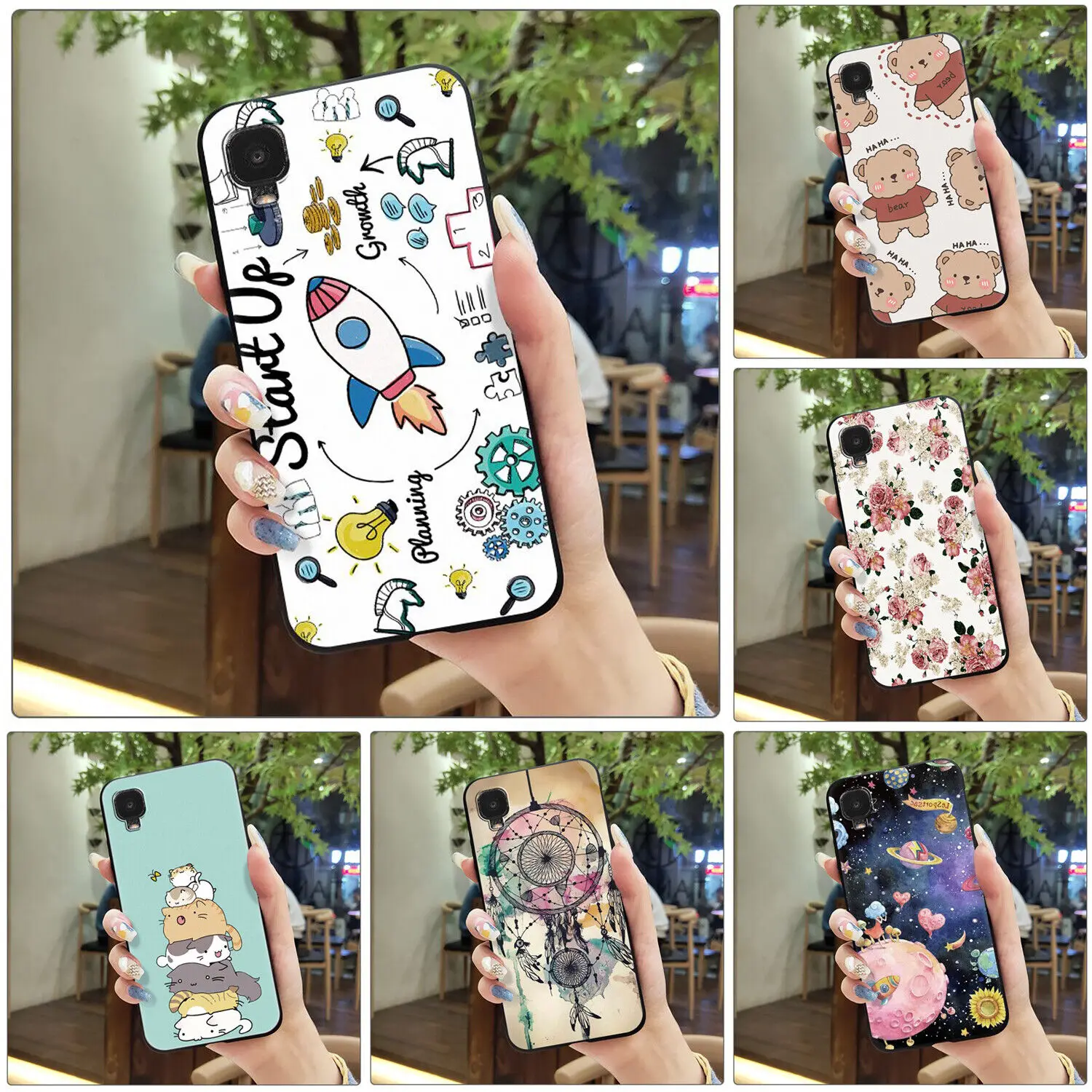 

For TCL A3X A600DL/A3 A509DL Ultra Slim Silicone Rubber TPU Phone Case Cover
