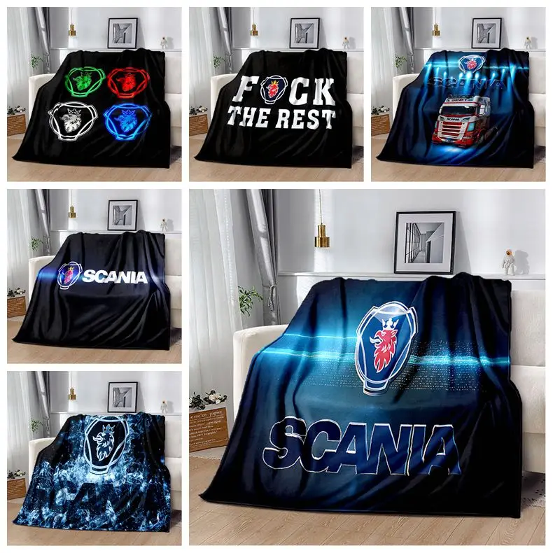

3D Truck Blanket Scania Ultra Lightweight Soft Plush Flannel Throws Blanket for Sofa Bed Couch best Office Gifts