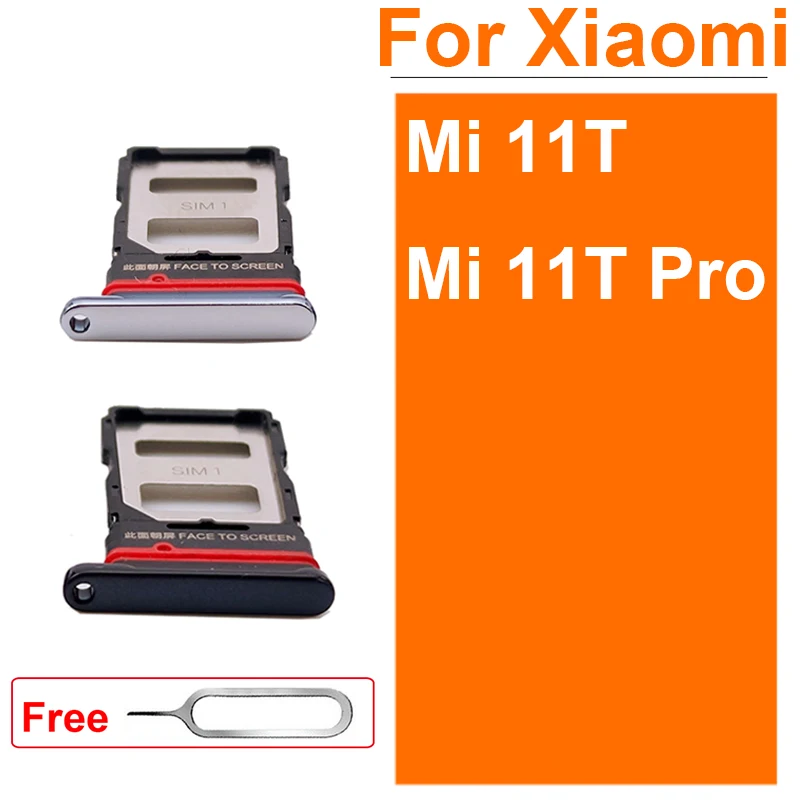 Sim Card Tray Slot Holder For Xiaomi Mi 11T Mi 11T Pro 21081111RG 2107113SG Micro SD Reader Sim Card Adapter Replacement Parts 