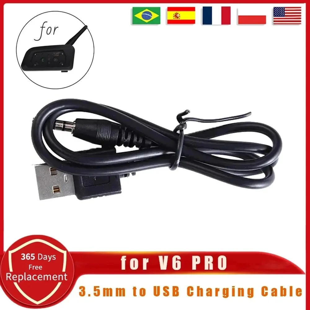 

Кабель USB Для Зарядки EJEAS V6 PRO С Разъемом 3,5 Мм Для Vnetphone V6/V4PRO, Аксессуары Для Мотоциклетных Шлемов, Гарнитура