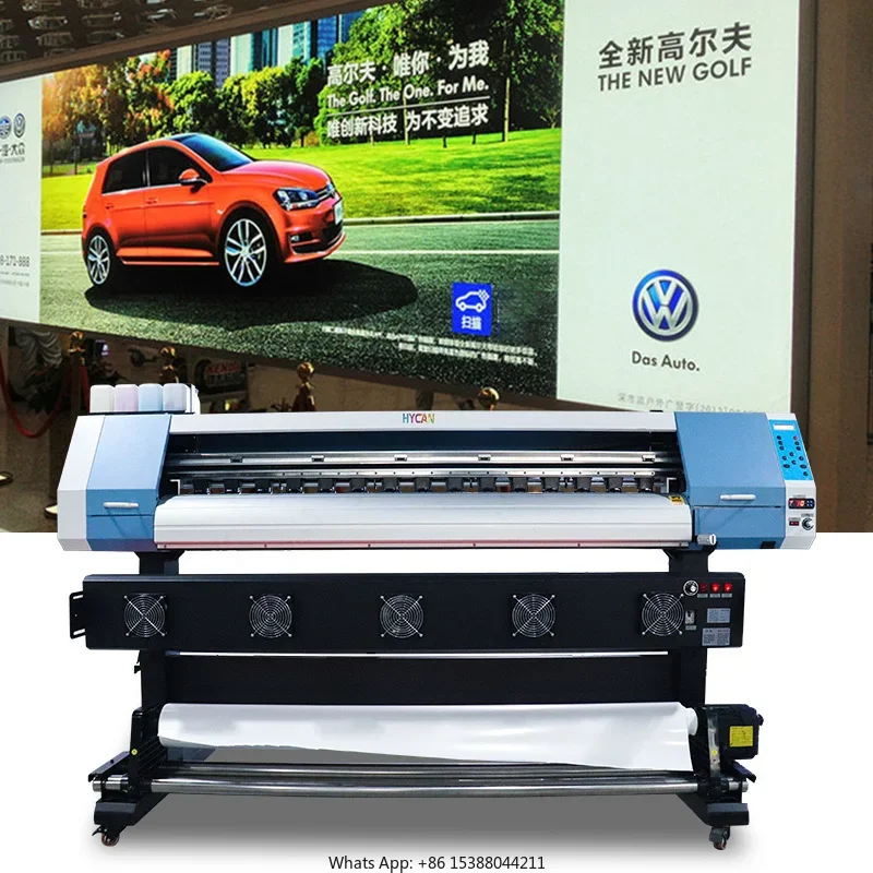 Профессиональный цифровой принтер с двумя головками 1 8 м многоцветный струйный