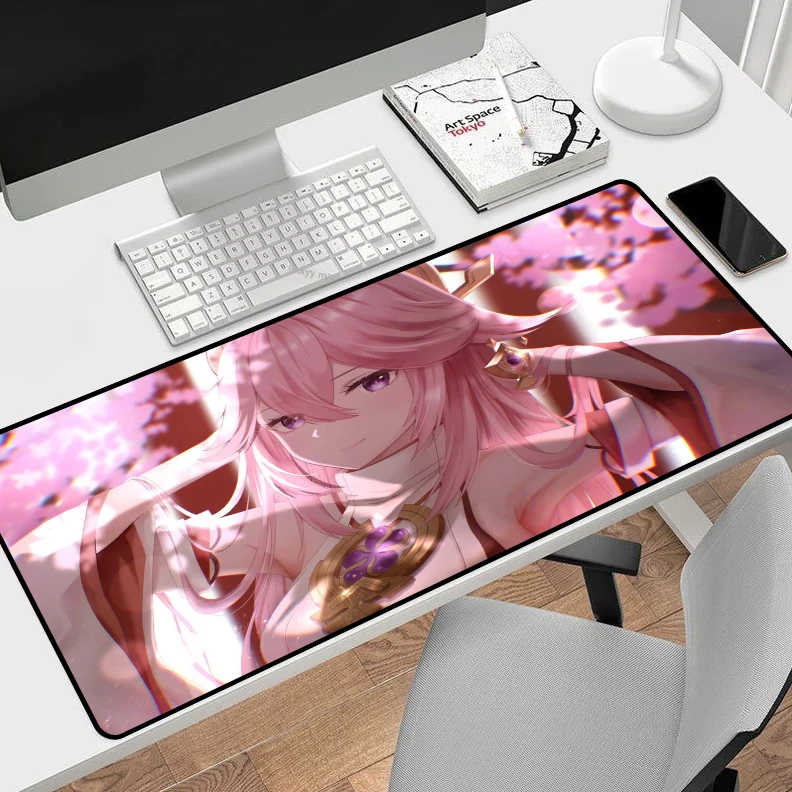 

Игровой коврик для клавиатуры Yae Miko, большой коврик для мыши, коврик для мыши Rgb, большой коврик для мыши, игровые аксессуары, компьютерные на...