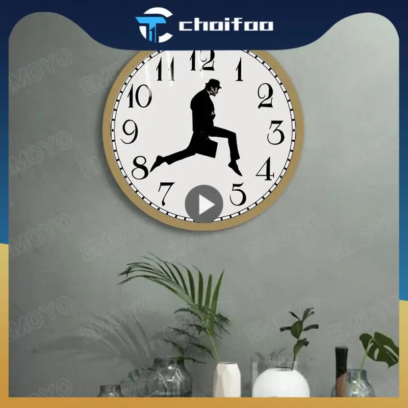 Silly Walks Clock Punch-free Art Decorations Funny Walking Silent Clock DIY Comedy Novelty Wall Watch Home Office Decor Tools
