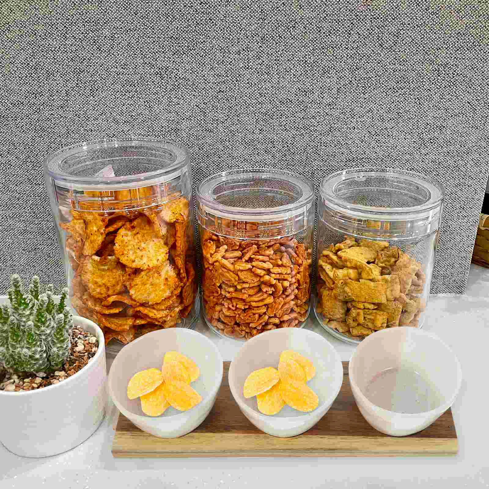 

1 Set of Ceramic Snacks Bowl Dried Fruit Dish Dessert Nut Snack Storage Container with Wood Tray