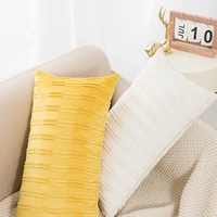 inyahome handcrafted pleated pillowcase decoration cushion covers with zipper soft cozy bedroom sofa couch decor coussin canap%c3%a9