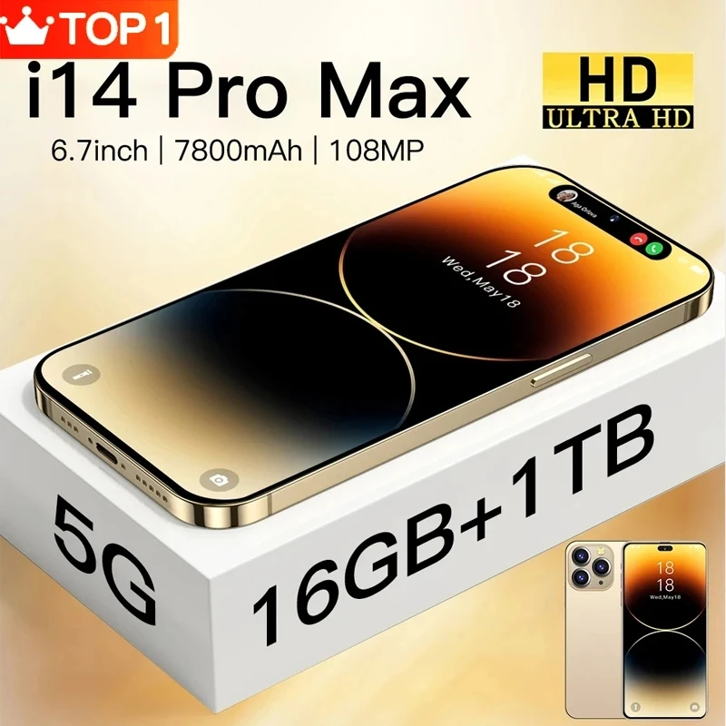 

Смартфон I14 Pro Max, 7,3 дюйма, 4G, 16 ГБ + 1 ТБ