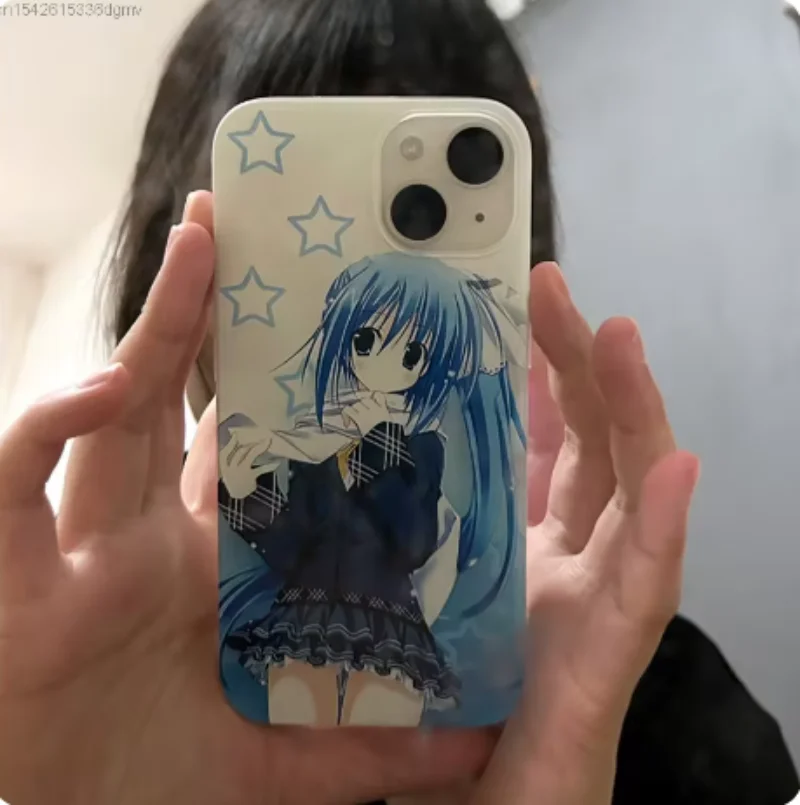 Чехол для телефона Kawaii с рисунком аниме iphone 16 15 14 13 12 11 Pro Max 7 8 Plus X XS Y2K милый
