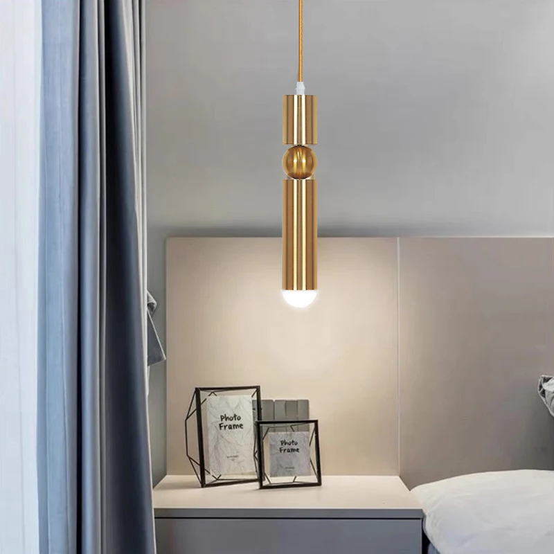 Современный светодиодный подвесной светильник потолочная лампа золотого