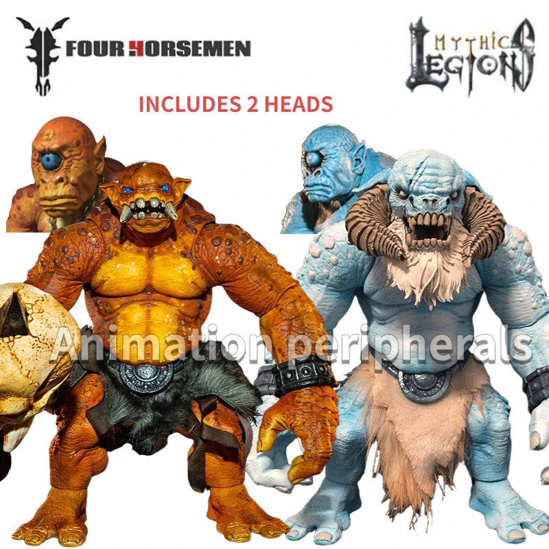 

In Stock Four Horsemen Mythic Legions All Stars Trolls Brontus Wave Ice Troll 2 Figures 12inch 30CM Brontus 2 with Extra Heads