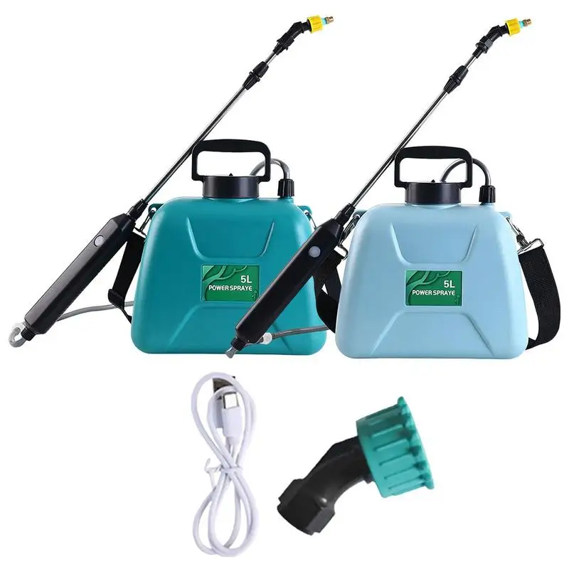 

Electric Watering Sprayer 5L Garden Plant Water Sprayer Garden Liquid Sprayer With Telescopic Wand 2 Spray Nozzles And