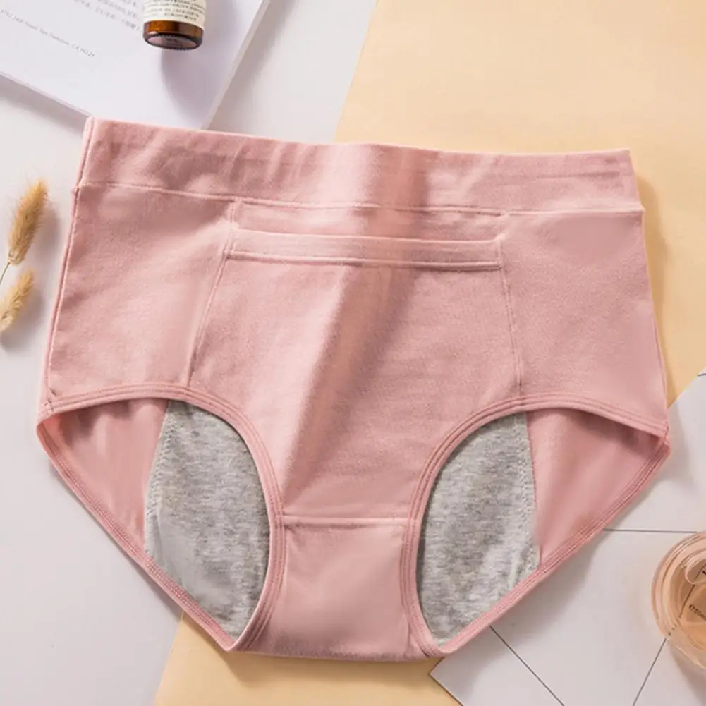 

Solid Color Quick Drying Widen Waistband Period Panties for Daily Life