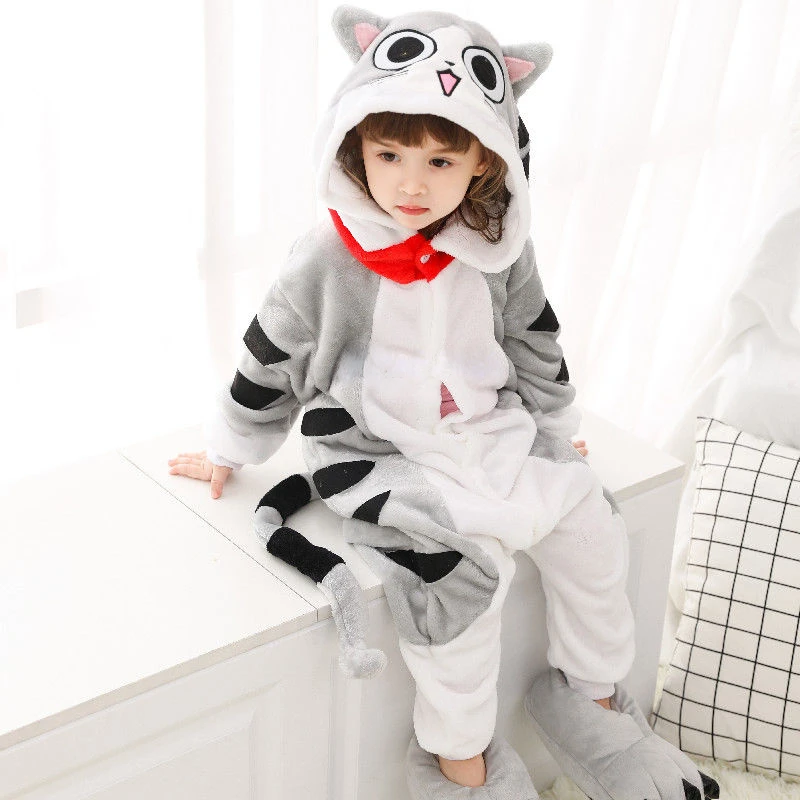 Children Kigurumi Unicorn Pajamas Kids Baby Animal Overalls 