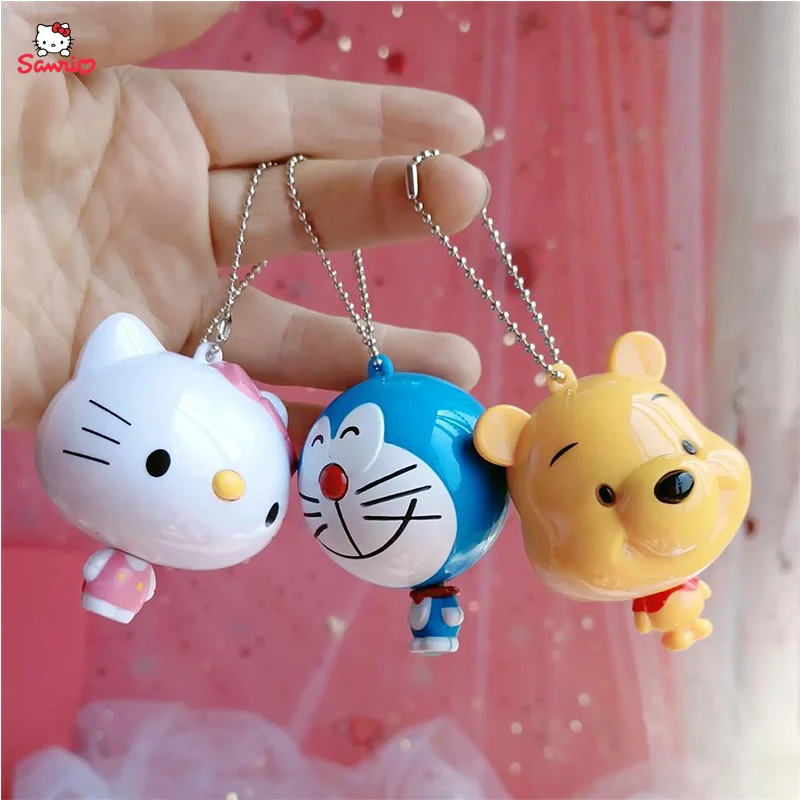 

Sanrio Hello Kitty My Melody Kuromi Little Twin Stars Cute Cartoon Creativity Doll Mini Ornament Tape Measure Key Chain Gift