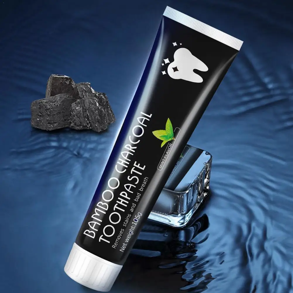 

Bamboo Charcoal Black Toothpaste Deep Whitening Bad Breath Stains Clean Mint Flavor Teeth Care Beauty Health Maquiagem 105g NEW