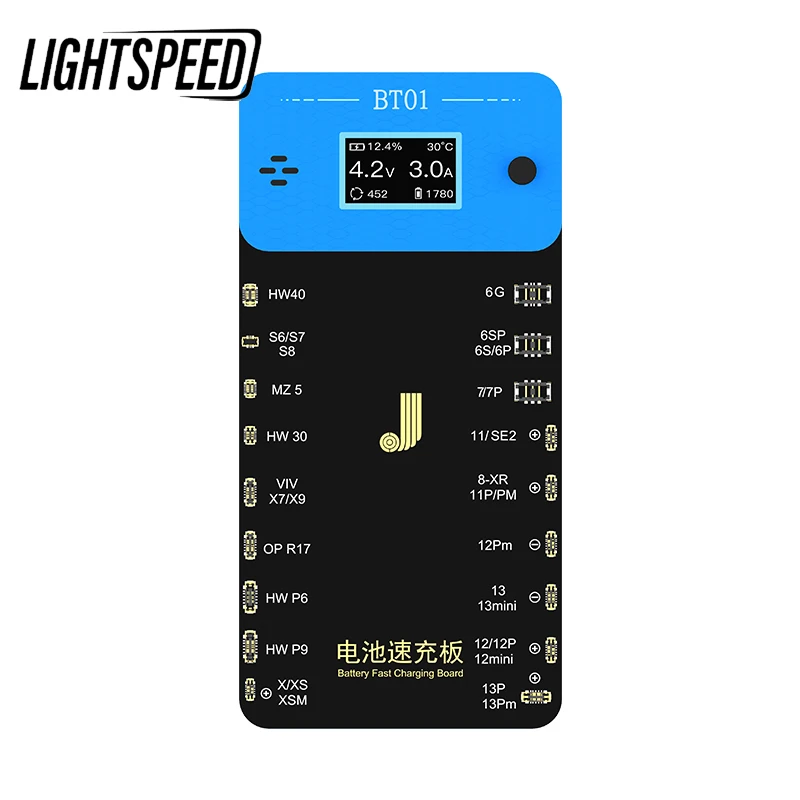 

Плата JCID BT01 для быстрой зарядки аккумуляторов для телефонов 6-13promax и Android, быстрое обнаружение состояния аккумулятора, активация зарядки аккумулятора