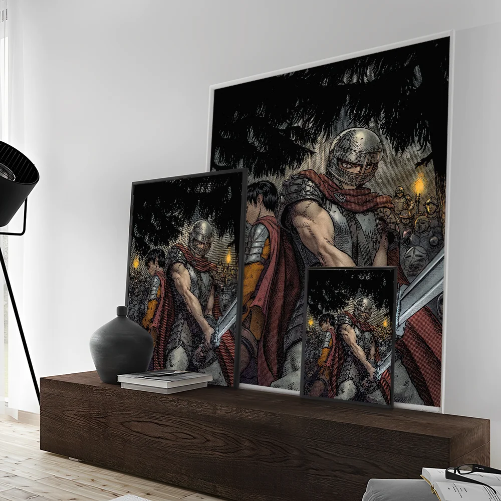 Kentaro Miura Berserk Guts комический плакат наклейка водостойкий пылезащитный клей