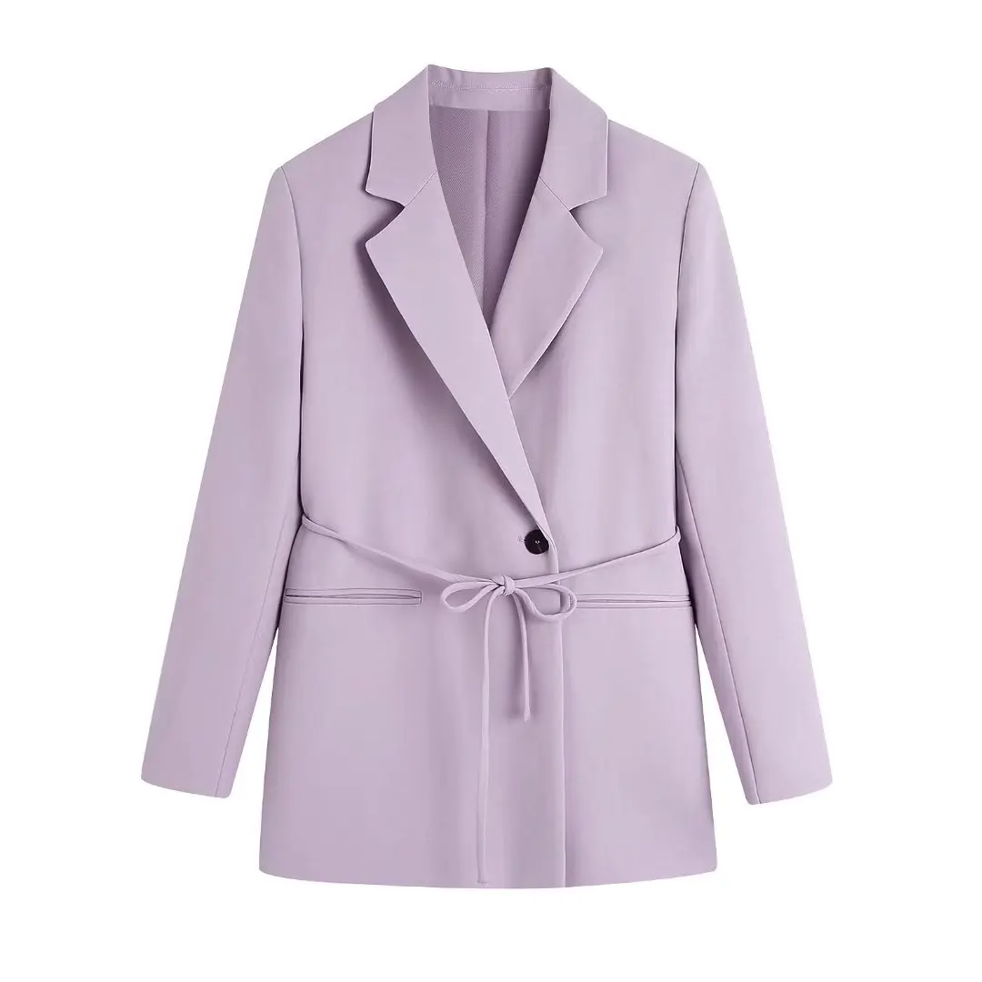 

Yahan Za 2022 Spring/Summer Women's New Belted Straight Casual Suit